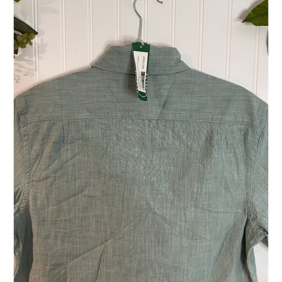 Hawker Rye Slim Fit Stretch Short Sleeve Button-Up Shirt Medium Blue - Picture 3 of 13